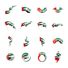 United Arab Emirates flag, vector illustration on a white background