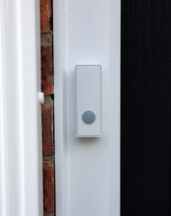 White Door Bell Button