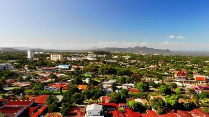 Building in Nicaragua capital managua aerial drone view
