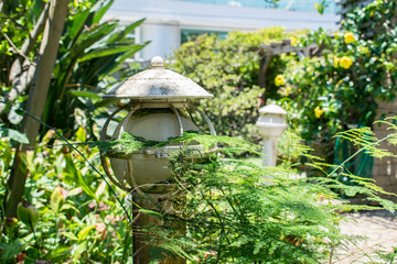 Naklejka na ściany i meble lantern in the garden 