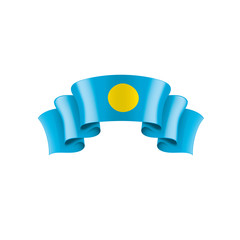 Palau flag, vector illustration on a white background