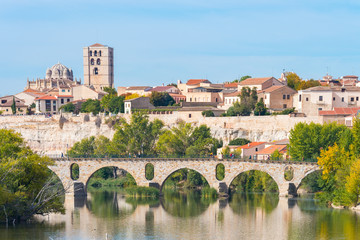 Fototapeta na wymiar panoramic view of zamora city, Spain