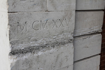 Roman Numerals on Brick Work