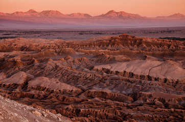 Atardecer en el altiplano de Chile