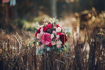 A bouquet of flowers in nature