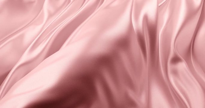 Pink drapery Silk fabric in the wind. luxury background. slow motion 60fps 4k