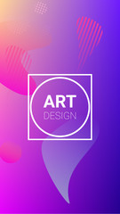 Fluid Shapes. Horizontal Orientation. Banner Design Composition. Modern Geometric Pattern. Fluid Shapes.