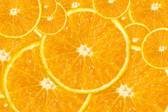 Orange Sliced on isolated background 