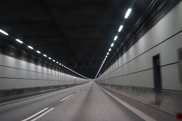 Motion Blur Road Tunnel