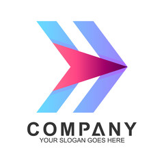 fast arrow letter H logo