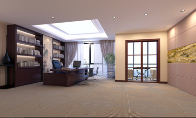 3d render of modern office