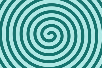 Simple blue background. Spiral in retro pop art style