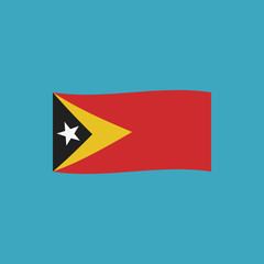 East Timor flag icon in flat design