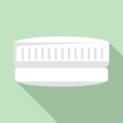 Contact len case icon. Flat illustration of contact len case vector icon for web design