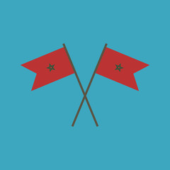 Morocco flag icon in flat design