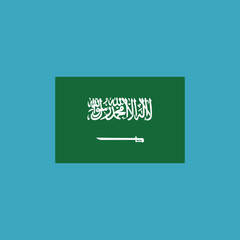 Saudi Arabia flag icon in flat design