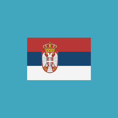 Serbia flag icon in flat design