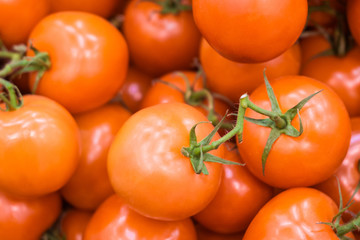 red tomatoes in the supermarket