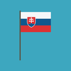 Slovakia flag icon in flat design