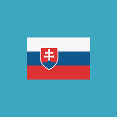 Slovakia flag icon in flat design