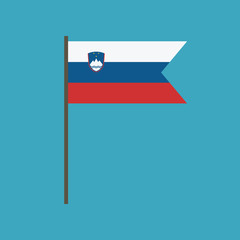 Slovenia flag icon in flat design