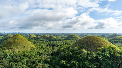 Chocolate hills sightseeing tour and the view, bohol island, Philippines