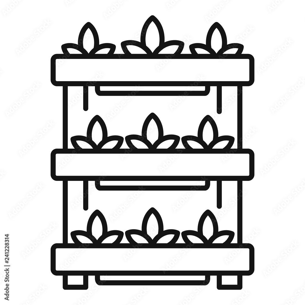 Poster plant pot stand icon. outline plant pot stand vector icon for web design isolated on white backgroun