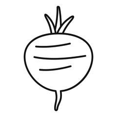 Beetroot icon. Outline beetroot vector icon for web design isolated on white background