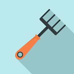 Hand rake icon. Flat illustration of hand rake vector icon for web design