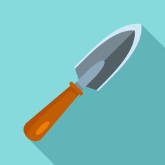 Garden hand shovel icon. Flat illustration of garden hand shovel vector icon for web design