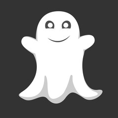 ghost. Halloween party. spooky spirit. vector illustration
