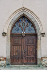 old wooden Church Door
