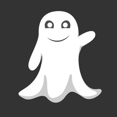 ghost. Halloween party. spooky spirit. vector illustration