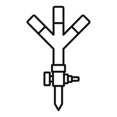 Garden sprinkler icon. Outline garden sprinkler vector icon for web design isolated on white background