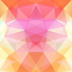 Abstract polygonal vector background. Colorful geometric vector illustration. Creative design template. Yellow, orange, pink colors.