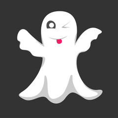 ghost. Halloween party. spooky spirit. vector illustration