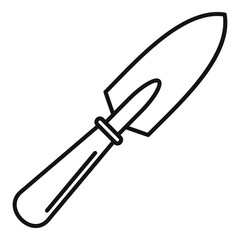 Farm hand shovel icon. Outline farm hand shovel vector icon for web design isolated on white background