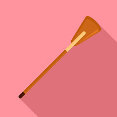 Jockey whip icon. Flat illustration of jockey whip vector icon for web design