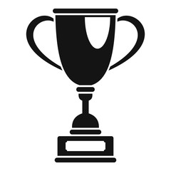 Horse riding gold cup icon. Simple illustration of horse riding gold cup vector icon for web design isolated on white background