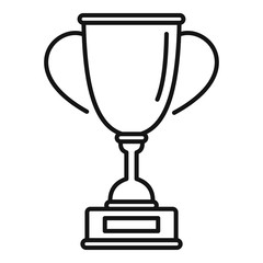 Horse riding gold cup icon. Outline horse riding gold cup vector icon for web design isolated on white background