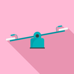 Kid balance board icon. Flat illustration of kid balance board vector icon for web design