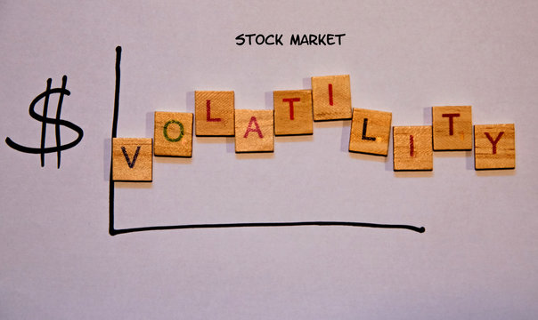 Drawn Graph Indicating Volatility In The Stock Market.