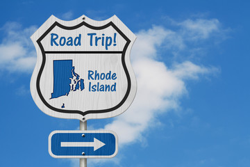 Rhode Island Road Trip Highway Sign