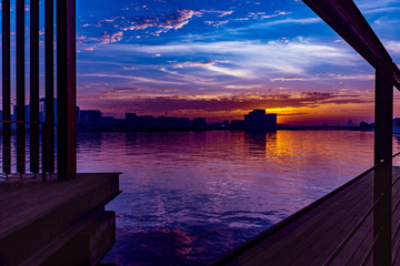 Sunrise Shot by the Water at Al Seef near Dubai Creek