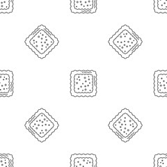 Cracked biscuit icon. Outline illustration of cracked biscuit vector icon for web design isolated on white background