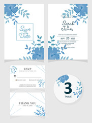 wedding invitation card template Vector illustration. 