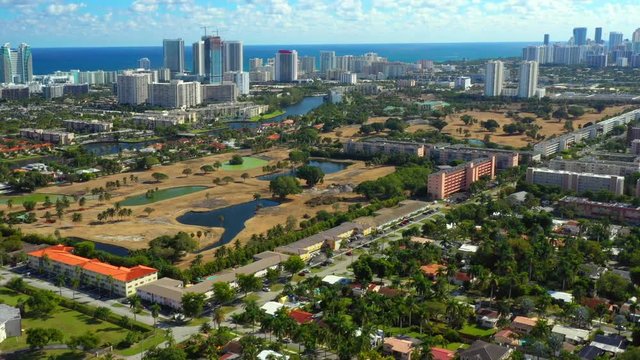 Aerial Diplomat golf club demolition for resort development 2018