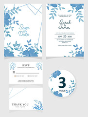 wedding invitation card template Vector illustration. 