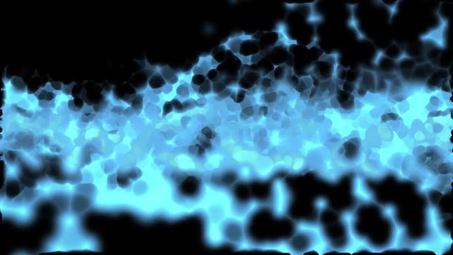 Blue abstract plasma animated background glowing in the dark, quantum entanglement
