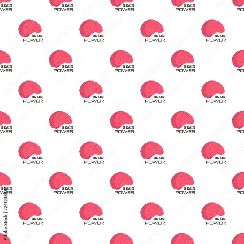 Poster brain power pattern seamless vector repeat for any web design